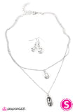 Paparazzi "A Little Bit Inde-PENDANT" Silver Necklace & Earring Set Paparazzi Jewelry