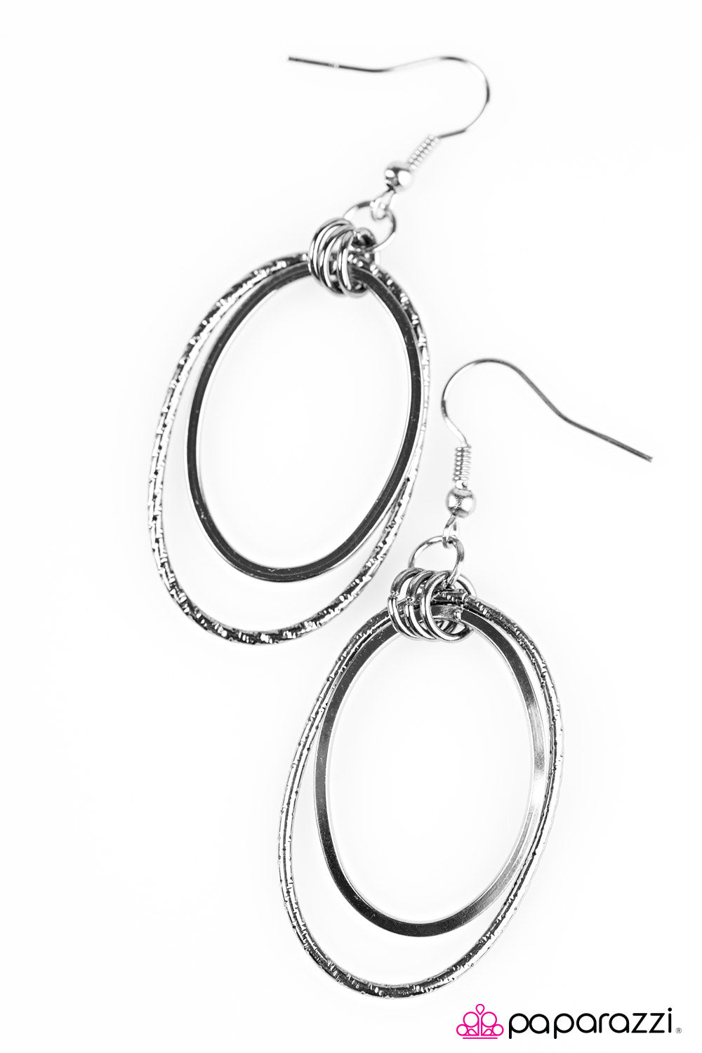 Paparazzi "All Day Shine Black" earring