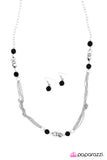 Paparazzi "All Dolled Up" Black Necklace & Earring Set Paparazzi Jewelry