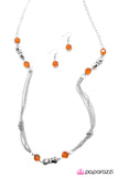 Paparazzi "All Dolled Up" Orange Necklace & Earring Set Paparazzi Jewelry