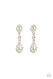 Paparazzi "All-GLOWING" White Post Earrings Paparazzi Jewelry