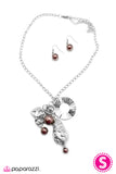 Paparazzi "All In Good Cheer" Brown Necklace & Earring Set Paparazzi Jewelry