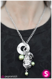 Paparazzi "All In Good Cheer" Green Necklace & Earring Set Paparazzi Jewelry