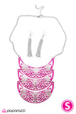 Paparazzi "All INTENSE and Purposes" Pink Necklace & Earring Set Paparazzi Jewelry