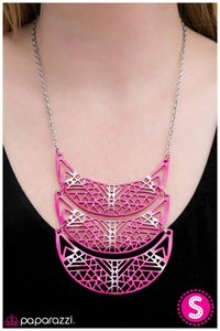 Paparazzi "All INTENSE and Purposes" Pink Necklace & Earring Set Paparazzi Jewelry