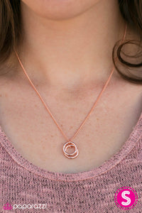 Paparazzi "All Is Calm, All Is Bright" Copper Necklace & Earring Set Paparazzi Jewelry