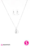 Paparazzi "All I Wanna DEW" White Necklace & Earring Set Paparazzi Jewelry