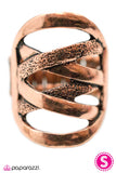 Paparazzi "All Laced Up - Copper" ring Paparazzi Jewelry