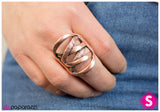 Paparazzi "All Laced Up - Copper" ring Paparazzi Jewelry