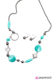 Paparazzi "All Mixed Up" Blue Necklace & Earring Set Paparazzi Jewelry