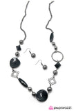 Paparazzi "All Mixed Up" Black Necklace & Earring Set Paparazzi Jewelry