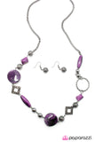 Paparazzi "All Mixed Up" Purple Necklace & Earring Set Paparazzi Jewelry