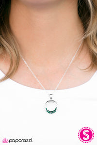 Paparazzi "All The Glitter In The World" Green Necklace & Earring Set Paparazzi Jewelry