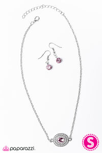 Paparazzi "All The Grandeur In The World" Pink Necklace & Earring Set Paparazzi Jewelry