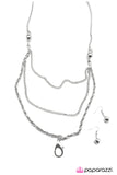 Paparazzi "All The Pretty Lights" White Lanyard Necklace & Earring Set Paparazzi Jewelry