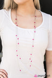 Paparazzi "All The Time In The World" Pink Necklace & Earring Set Paparazzi Jewelry