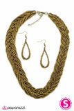 Paparazzi "All You BEAD Is Love" Brass Necklace & Earring Set Paparazzi Jewelry