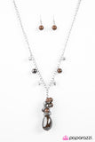 Paparazzi "Along For The Ride" Brown Necklace & Earring Set Paparazzi Jewelry