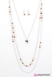 Paparazzi "A Lovely Time" Brown Necklace & Earrings Set Paparazzi Jewelry