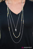 Paparazzi "A Lovely Time" Yellow Necklace & Earring Set Paparazzi Jewelry