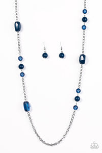 Paparazzi "Already Famous" Blue Necklace & Earring Set Paparazzi Jewelry