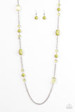 Paparazzi "Already Famous" Green Necklace & Earring Set Paparazzi Jewelry