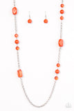 Paparazzi "Already Famous" Orange Necklace & Earring Set Paparazzi Jewelry