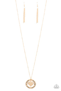 Paparazzi "Always A Mother, Forever My Friend" Gold Necklace & Earring Set Paparazzi Jewelry