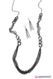 Paparazzi "A Mad Rush" Black Necklace & Earring Set Paparazzi Jewelry