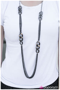 Paparazzi "A Mad Rush" Black Necklace & Earring Set Paparazzi Jewelry