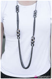 Paparazzi "A Mad Rush" Black Necklace & Earring Set Paparazzi Jewelry