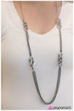 Paparazzi "A Mad Rush" Silver Necklace & Earring Set Paparazzi Jewelry