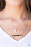 Paparazzi "Amazingly Artisan" Green Necklace & Earring Set Paparazzi Jewelry