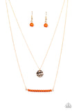 Paparazzi "Amazingly Artisan" Orange" Necklace & Earring Set Paparazzi Jewelry