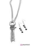 Paparazzi "American Idol" Silver Necklace & Earring Set Paparazzi Jewelry