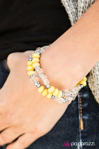 Paparazzi "A Midsummer Nights GLEAM" Yellow Bracelet Paparazzi Jewelry