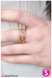 Paparazzi "A Narrow Escape" Gold Ring Paparazzi Jewelry