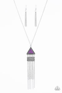 Paparazzi "Anasazi Awe" Purple Necklace & Earring Set Paparazzi Jewelry