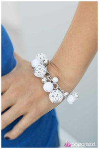 Paparazzi "An EIFFEL Of Wonder" White Bracelet Paparazzi Jewelry