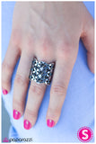 Paparazzi "An Eye For Fashion" Black Ring Paparazzi Jewelry