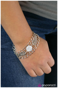 Paparazzi "Angel of Mine" White Bracelet Paparazzi Jewelry