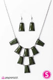 Paparazzi "Anything GALAPAGOS!" Green Necklace & Earrings Paparazzi Jewelry