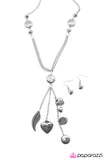 Paparazzi "A Pinch of Pizzazz" Silver Necklace & Earring Set Paparazzi Jewelry