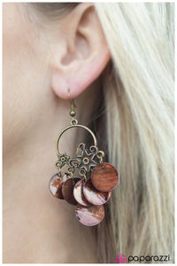 Paparazzi "Aquamarine Dream" Brown Earrings Paparazzi Jewelry