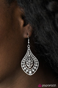 Paparazzi "Arabian Affair" Silver Earrings Paparazzi Jewelry
