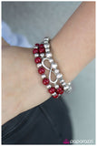 Paparazzi "A Race Against Time" Red Bracelet Paparazzi Jewelry