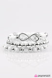 Paparazzi "A Race Against Time" White Bracelet Paparazzi Jewelry