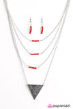 Paparazzi "Archer - Red" necklace Paparazzi Jewelry