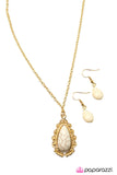 Paparazzi "A Regal Affair" Gold Necklace & Earring Set Paparazzi Jewelry