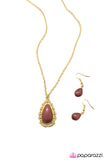 Paparazzi "A Regal Affair" Red Necklace & Earring Set Paparazzi Jewelry